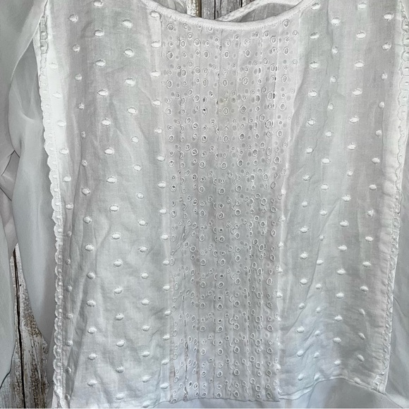 American Eagle White Sheer Ikat Blouse - Picture 4 of 6